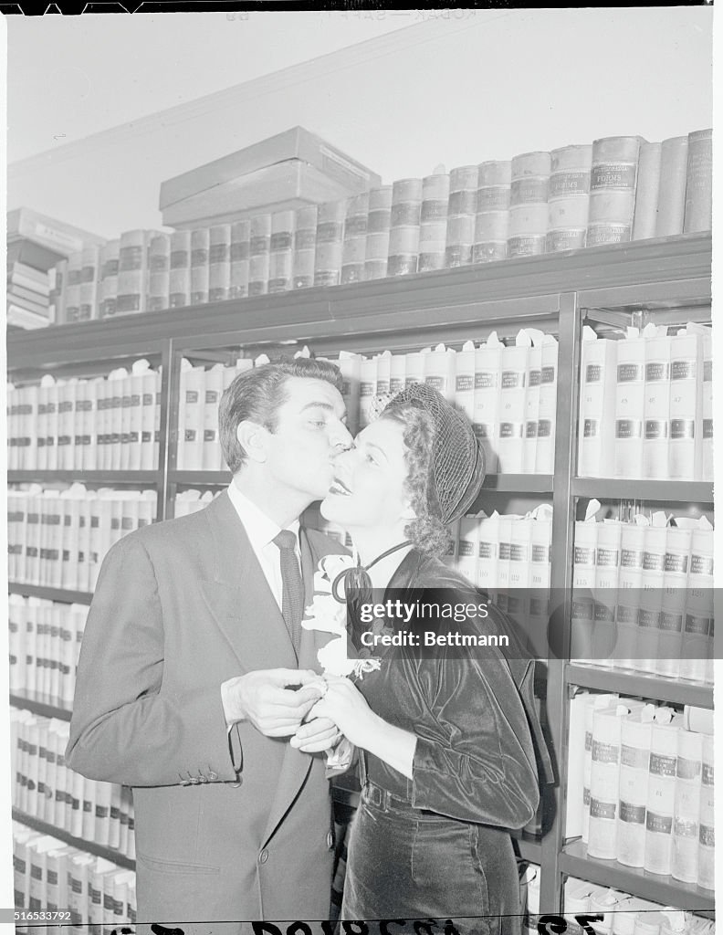 Robert Wilcox Kissing Diana Barrymore