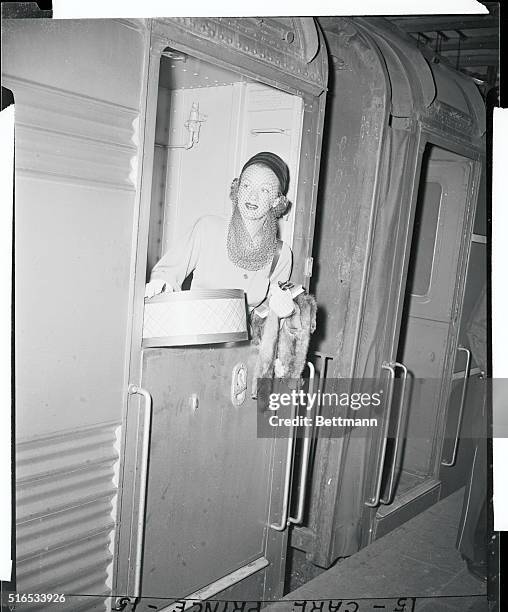 Grand Central: Eve Arden, star of Our Miss Brooks on CBS is shown arriving in New York this morning from the coast.