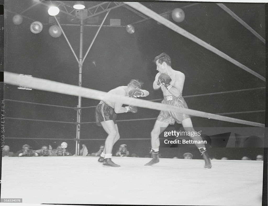 Rocky Graziano Punching Tony Zale