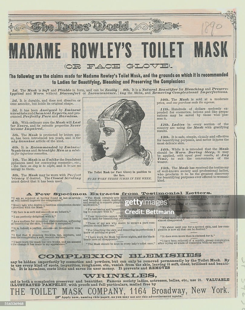 Advertisement for Face Glove