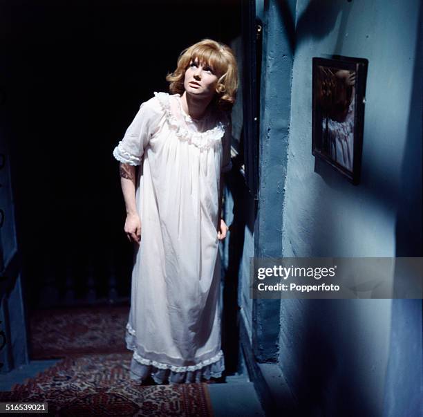 English actress Jennie Linden pictured in a scene from the Hammer Studios horror film 'Nightmare' in 1964.