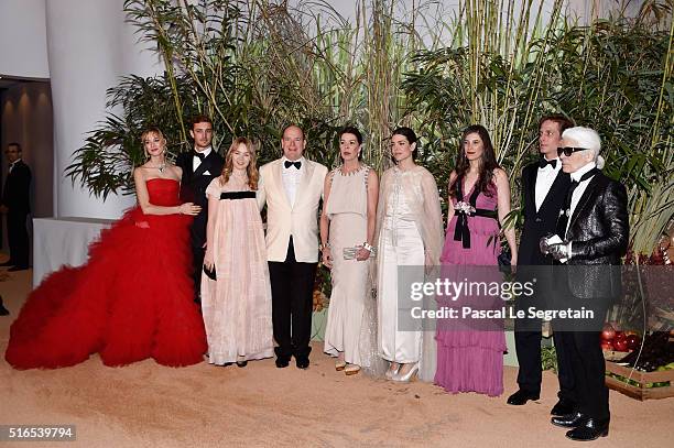 Beatrice Casiraghi,Pierre Casiraghi,Princess Alexandra of Hanover,Prince Albert II of Monaco,Princess Caroline of Hanover,Charlotte Casiraghi,Tatiana...