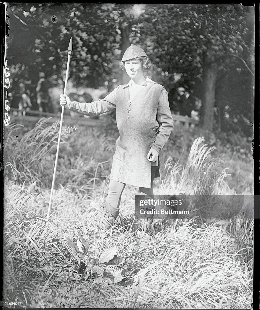 Mary Wallace Portraying Woodman for As You Like It