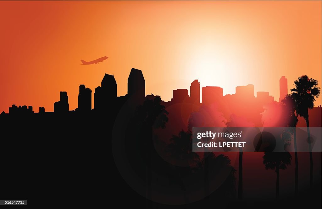 San Diego Skyline - Vector