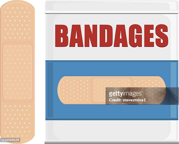 bandages - adhesive bandage stock illustrations
