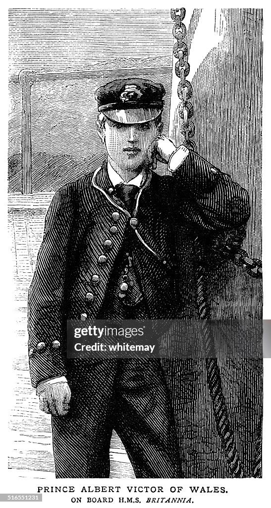 The future Duke of Clarence on HMS Britannia