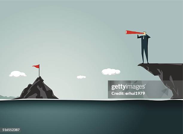 goal - cliff stock illustrations