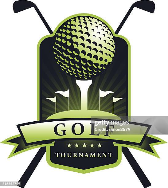 golf tournament emblem - golf club stock illustrations