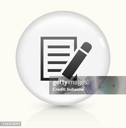 Paper icon on white round vector button Paper icon on white round vector button