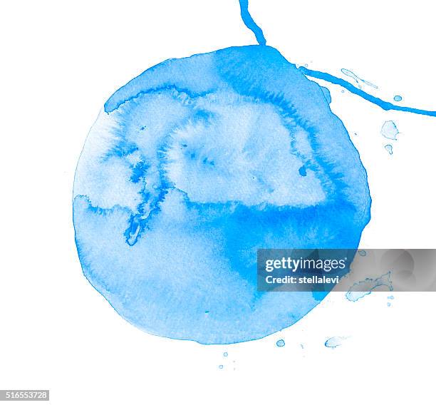 blue watercolor spot - porous stock illustrations