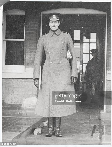 King Of Denmark With The Buffs. A close up of the King of Denmark, , is shown, in the uniform of the colonel-in-chief of the Buffs.