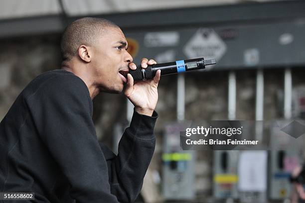 Vince Staples performs for SPIN showcase at Stubbs during 2016 SXSW Music, Film + Interactive Festival on March 18, 2016 in Austin, Texas.