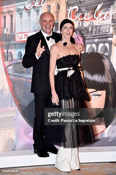 Jean-Christophe Maillot and a guest attend The 62nd Rose Ball To Benefit The Princess Grace Foundation at Sporting Monte-Carlo on March 19, 2016 in...