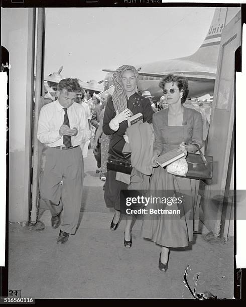 Arriving by United Airlines plane from Los Angeles, Mrs. Doris Duke Rubirosa , the World's Wealthiest Women, was met at LaGuardia field by Mrs. R.F....