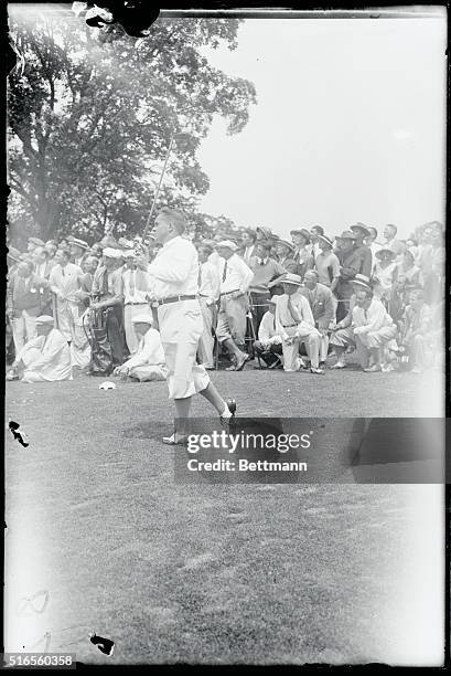 Winged Foot Golf Club, Mamaroneck, N.Y.: Bobby Jones won the play off for the National Open Golf Championship from Al Espinosa by a margin of 23...