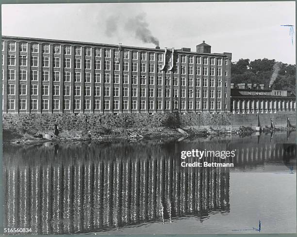 New England. Mill in Lawrence, Massachusetts, on the Merrimac River.