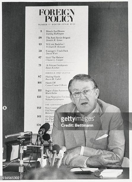 Australian Prime Minister Malcolm Fraser holds news conference 7/7, sponsored by Foreign Policy Magazine.