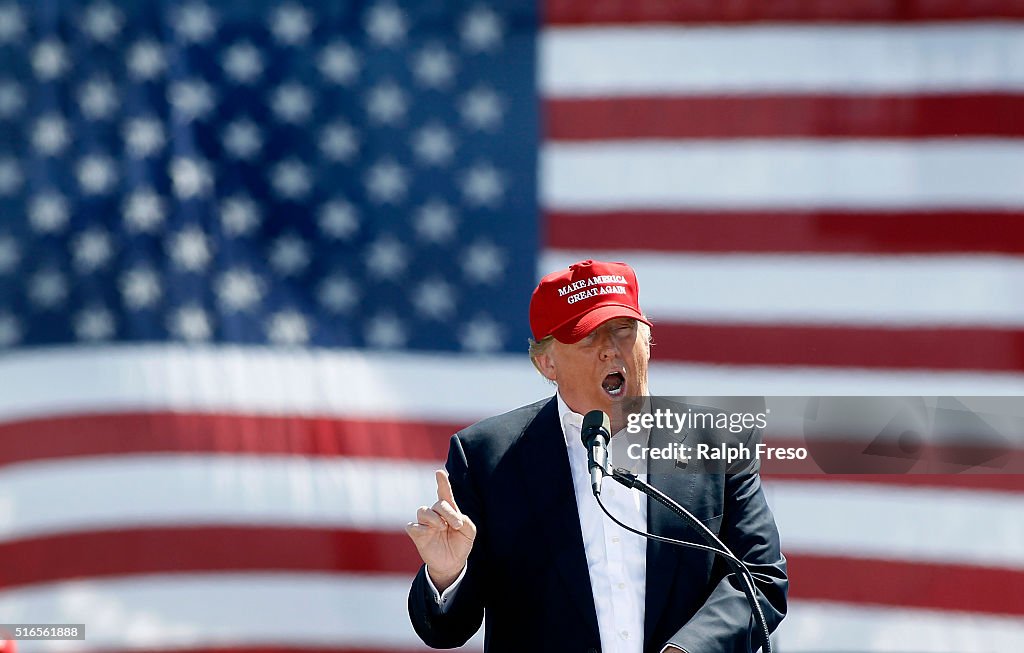 Republican Presidential Candidate Donald Trump Holds Rally In Phoenix