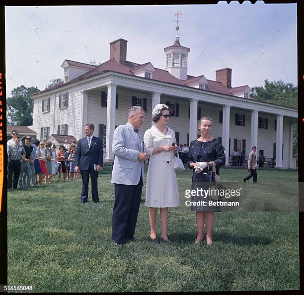 Princess Benedikte of Denmark , in Washington on a private visit, went sightseeing May 11th and is shown here at Mt. Vernon, the home of George...