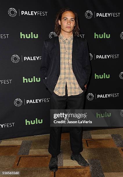 Actor Frank Dillane attends the "Fear The Walking Dead" event at the 33rd annual PaleyFest at Dolby Theatre on March 19, 2016 in Hollywood,...