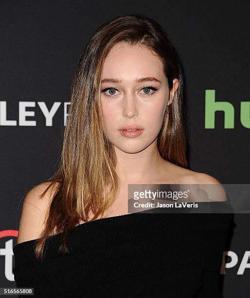Actress Alycia Debnam Carey attends the "Fear The Walking Dead" event at the 33rd annual PaleyFest at Dolby Theatre on March 19, 2016 in Hollywood,...