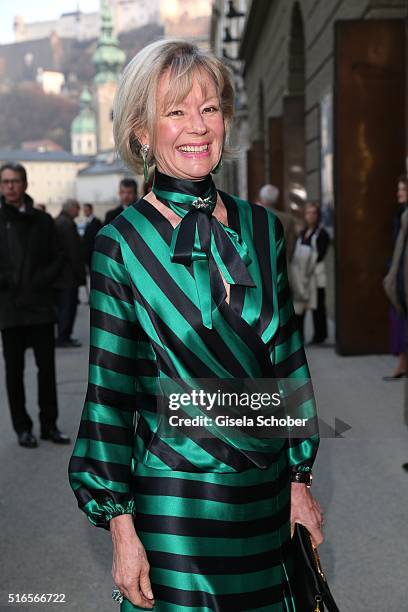 Graefin Charlotte von Bismarck Schoenhausen during the opening of the easter festival 2016 'Otello' premiere on March 19, 2016 in Salzburg, Austria.