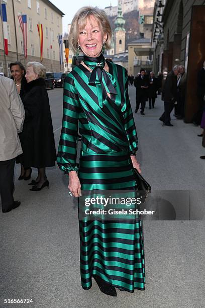 Graefin Charlotte von Bismarck Schoenhausen during the opening of the easter festival 2016 'Otello' premiere on March 19, 2016 in Salzburg, Austria.