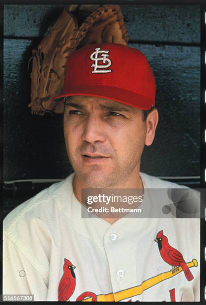 Closeup of Cardinal third baseman, Ken Boyer.