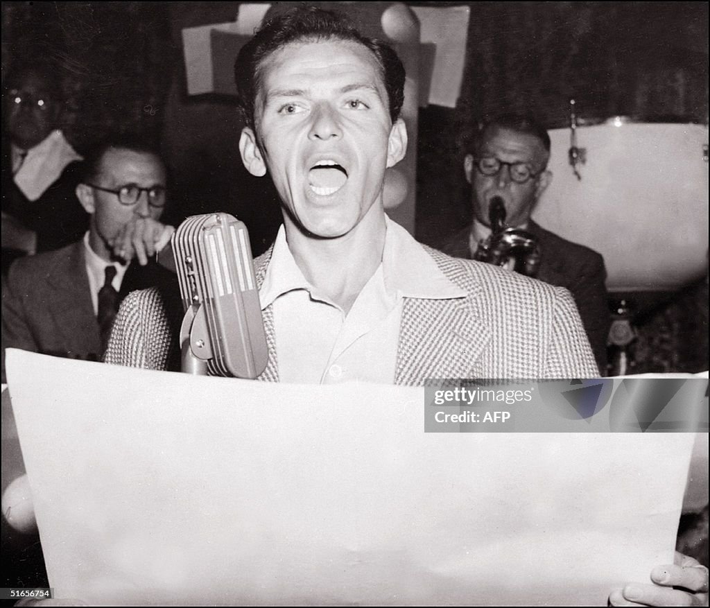 Legendary US singer Frank Sinatra in a picture tak