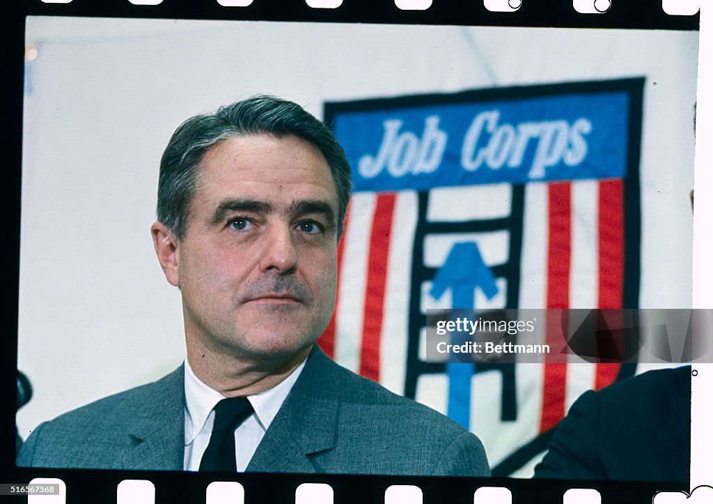 Sargent Shriver at Press Conference