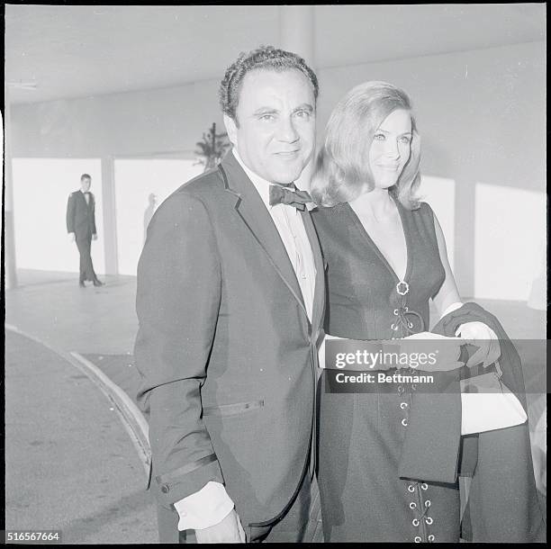 Bill Dana and Francoise Ruggieri at the Emmy show at the Hollywood Palladium.