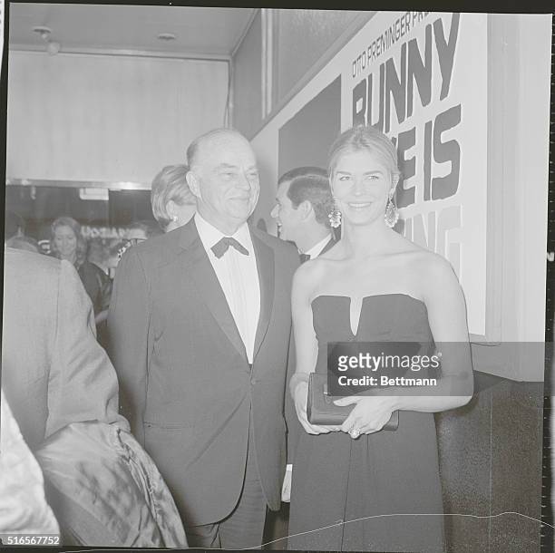Comedian Edgar Bergen and daughter Candace Bergen at the Bunny Lake premiere.