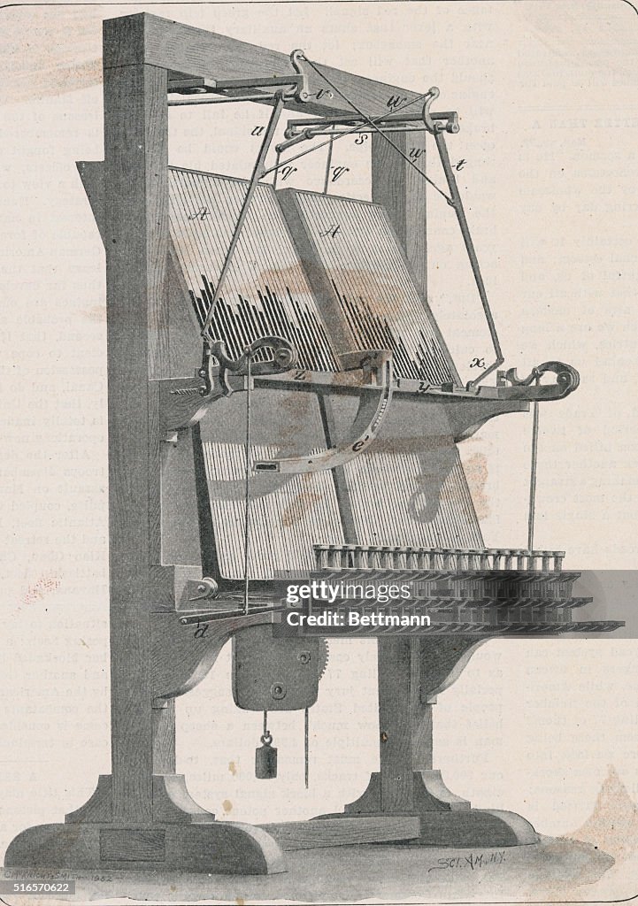 The first patented typesetting machine. Date 1822. Invented by Dr ...