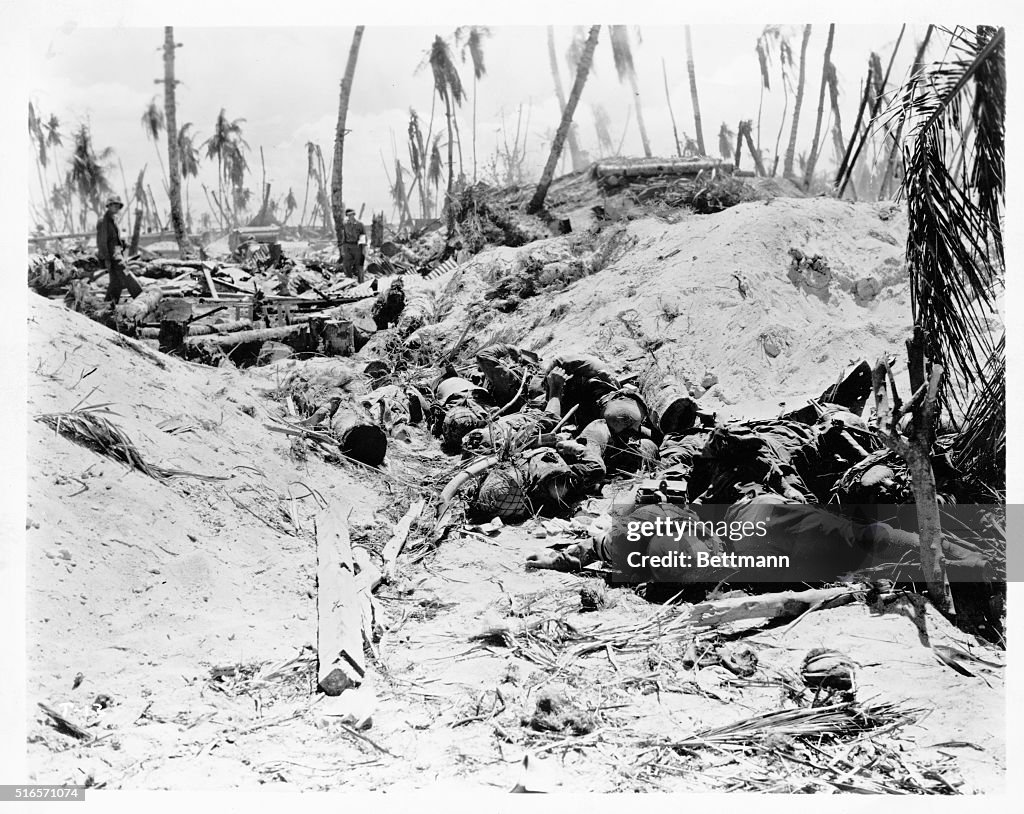 Casualties After The Siege On Tarawa