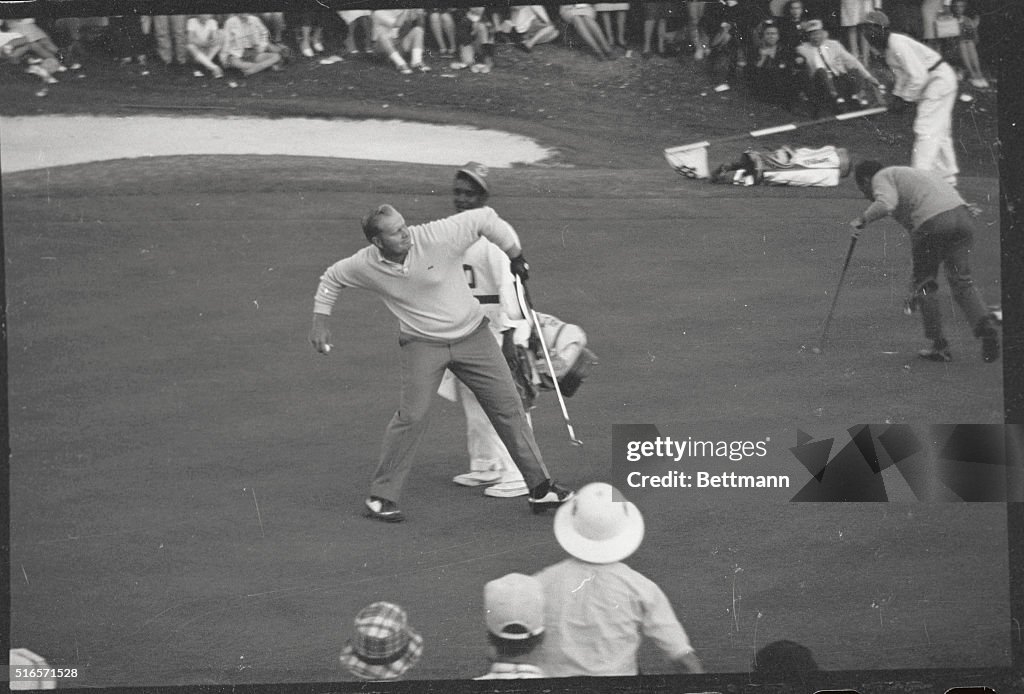 Jack Nicklaus Throwing Golf Ball