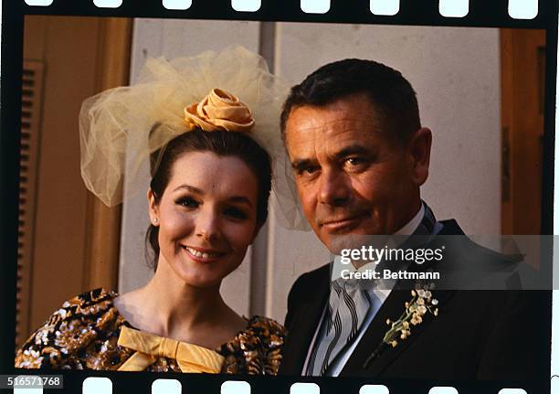 Actor Glenn Ford and actress Kathryn Hays are shown as they leave Church after they were married today March 27. The couple plan a month-long tour of...