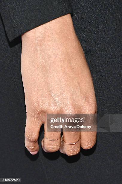 Tyra Banks, ring detail, attends Simply Stylist "Do What You Love" Fashion and Beauty Conference at The Grove on March 19, 2016 in Los Angeles,...