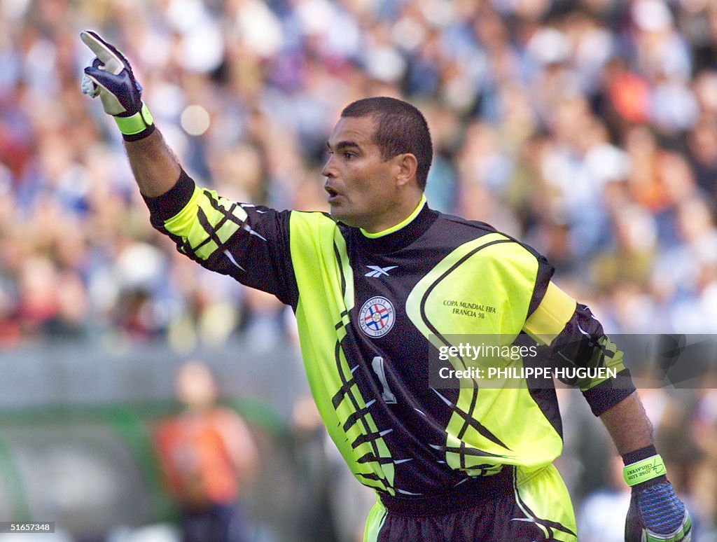 Paraguayan goalkeeper and captain Jose-Luis Chilav