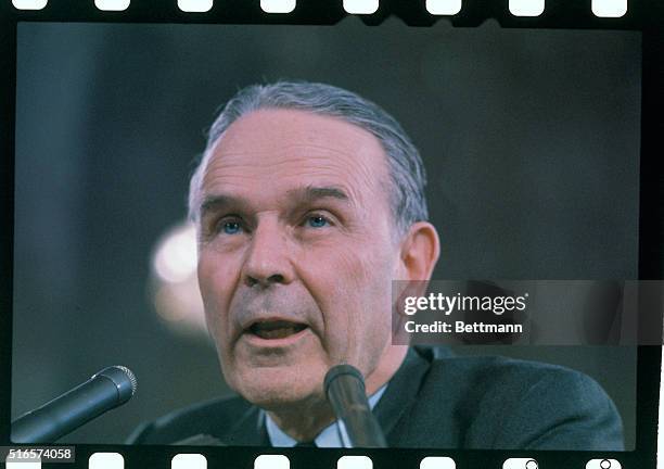 Washington, D.C.: General Maxwell D. Taylor, former Ambassador to South Vietnam and former chairman of the joint chiefs of staff, testifies before...