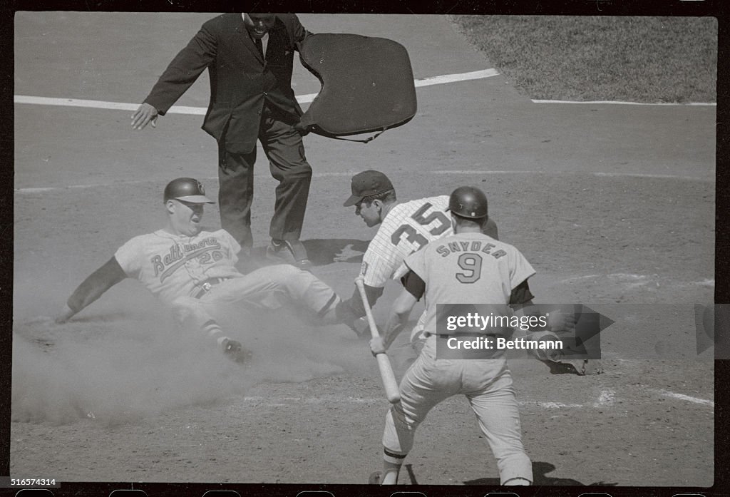 Baseball Players in Action