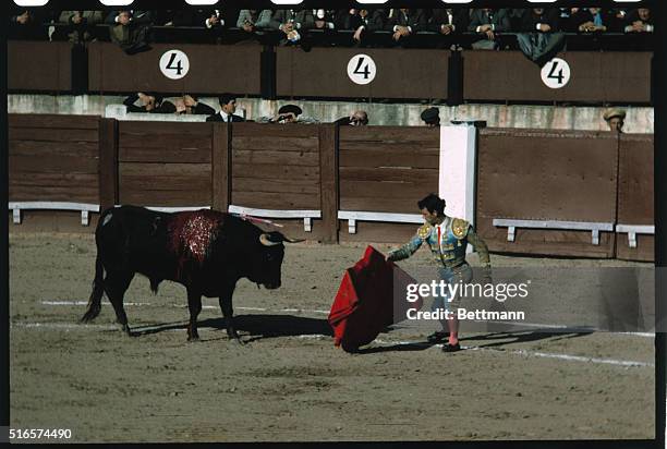 Pase de Capa during bullfight.