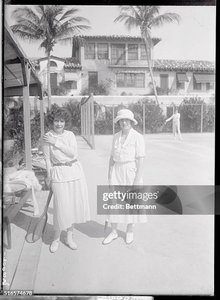 Palm Beach, Fla.: Miss Lorna Mallinson and Mrs. Raymond Rose of N.Y.
