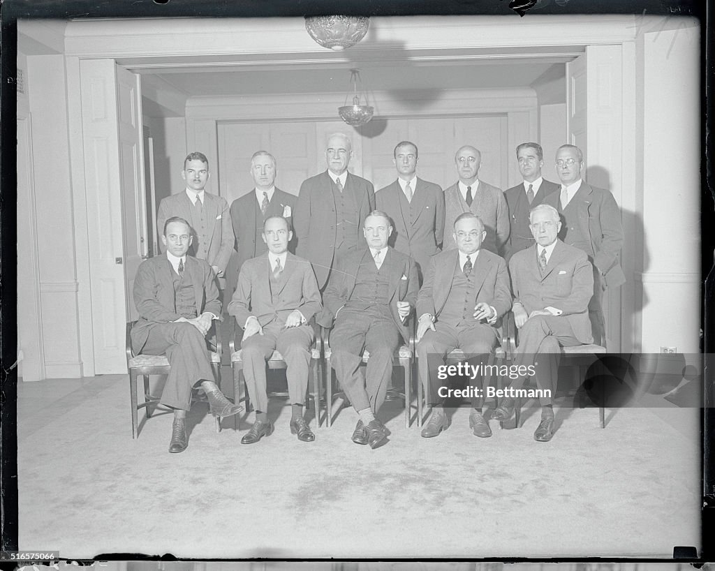 Political Leaders Posing at Breakfast for William Donovan