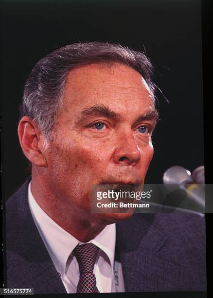 Washington, DC: General Alexander Haig, Secretary of State designate testifies at confirmation hearing before Senate Foreign Relations committee.