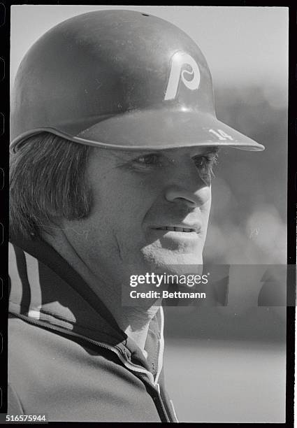 Close up of Pete Rose, pre-game