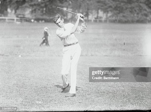 Short Hills, N. J.: James M. Barnes of Whitemarsh Valley at the second day's play for the National Open Golf Championship at the Baltsurol Golf Club.