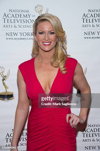 Personality Alice Gainer attends the 59th Annual New York Emmy Awards at the Marquis Times Square on March 19, 2016 in New York City.