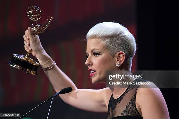 Allison Morris attends the 59th Annual New York Emmy Awards at the Marquis Times Square on March 19, 2016 in New York City.