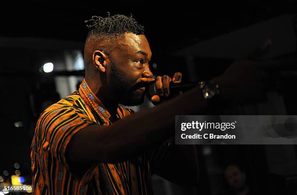 Afrikan Boy performs on stage at the Roundhouse on March 19, 2016 in London, England.