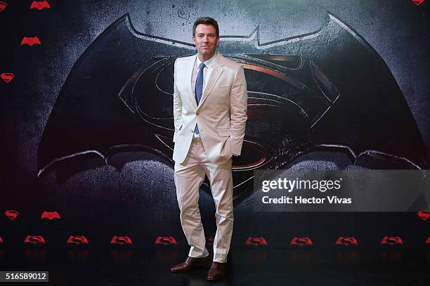 The actor Ben Affleck during the Batman v Superman Premiere at Auditorio Nacional on March 19, 2016 in Mexico City, Mexico.